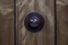An Aesthetic Movement Satin Birch Bedside Cabinet with a Central Walnut Handle - Thumbnail 15