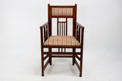 Bombay Art Furnishing Est. an Anglo- Japanese Walnut Armchair with a Double Back Leg - Thumbnail 2