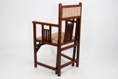 Bombay Art Furnishing Est. an Anglo- Japanese Walnut Armchair with a Double Back Leg - Thumbnail 6
