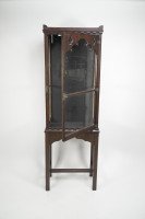 A Handsome Gothic Revival Oak Display Cabinet - Thumbnail 2