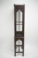 A Handsome Gothic Revival Oak Display Cabinet - Thumbnail 3