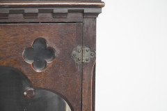 A Handsome Gothic Revival Oak Display Cabinet - Thumbnail 6