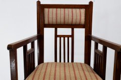 Bombay Art Furnishing Est. an Anglo- Japanese Walnut Armchair with a Double Back Leg - Thumbnail 9