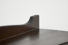 Arts and Crafts Oak Desk Top Bookcase with 3 Bronze Art Nouveau Period Plaques. - Thumbnail 5