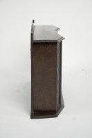 Arts and Crafts Oak Desk Top Bookcase with 3 Bronze Art Nouveau Period Plaques. - Thumbnail 7