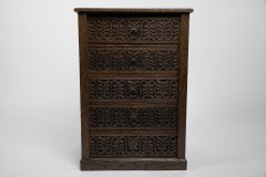 A Pair of Small Aesthetic Movement Oak Sets of Drawers - Thumbnail 3