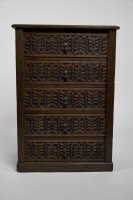 A Pair of Small Aesthetic Movement Oak Sets of Drawers - Thumbnail 13