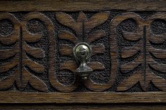 A Pair of Small Aesthetic Movement Oak Sets of Drawers - Thumbnail 20