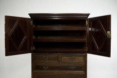 Morris and Co. a Superior Quality Aesthetic Movement Walnut Tallboy - Thumbnail 2