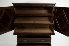 Morris and Co. a Superior Quality Aesthetic Movement Walnut Tallboy - Thumbnail 4