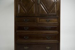 Morris and Co. a Superior Quality Aesthetic Movement Walnut Tallboy - Thumbnail 10