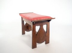 Glasgow School. George Logan ( attributed. ). An Arts & Crafts Oak Stool with Upturned Sides - Thumbnail 5