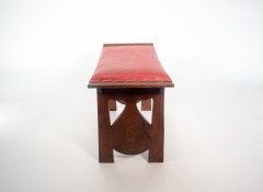 Glasgow School. George Logan ( attributed. ). An Arts & Crafts Oak Stool with Upturned Sides - Thumbnail 6