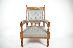 Bruce Talbert, attributed. Stamped Gillows – Aesthetic Movement Oak Armchair - Thumbnail 2