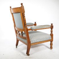Bruce Talbert, attributed. Stamped Gillows – Aesthetic Movement Oak Armchair - Thumbnail 23