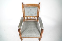 Bruce Talbert, attributed. Stamped Gillows – Aesthetic Movement Oak Armchair - Thumbnail 5