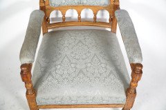 Bruce Talbert, attributed. Stamped Gillows – Aesthetic Movement Oak Armchair - Thumbnail 6