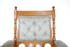 Bruce Talbert, attributed. Stamped Gillows – Aesthetic Movement Oak Armchair - Thumbnail 7