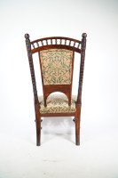 Collinson & Lock. A Rare Aesthetic Movement Rosewood Side Chair with Finely Carved & Turned Details - Thumbnail 16
