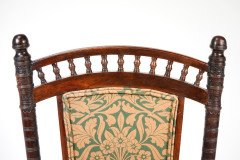 Collinson & Lock. A Rare Aesthetic Movement Rosewood Side Chair with Finely Carved & Turned Details - Thumbnail 18