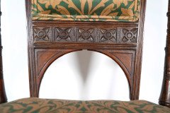 Collinson & Lock. A Rare Aesthetic Movement Rosewood Side Chair with Finely Carved & Turned Details - Thumbnail 9