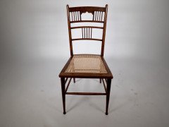 E W Godwin or H W Batley, probably made for Collinson and Lock. An Aesthetic Movement walnut side chair - Thumbnail 2