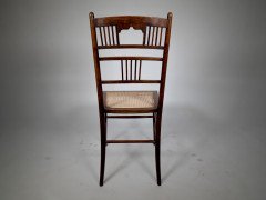 E W Godwin or H W Batley, probably made for Collinson and Lock. An Aesthetic Movement walnut side chair - Thumbnail 6