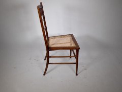 E W Godwin or H W Batley, probably made for Collinson and Lock. An Aesthetic Movement walnut side chair - Thumbnail 9