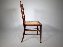 E W Godwin or H W Batley, probably made for Collinson and Lock. An Aesthetic Movement walnut side chair - Thumbnail 10