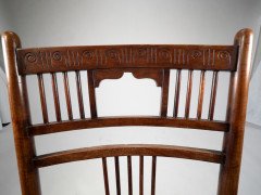 E W Godwin or H W Batley, probably made for Collinson and Lock. An Aesthetic Movement walnut side chair - Thumbnail 12