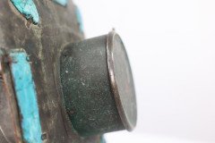 An Arts & Crafts Hand Formed Copper & Turquoise Blue Enamel Wall Clock - Thumbnail 17
