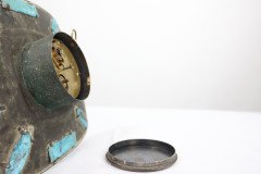 An Arts & Crafts Hand Formed Copper & Turquoise Blue Enamel Wall Clock - Thumbnail 20