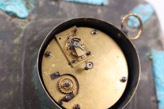 An Arts & Crafts Hand Formed Copper & Turquoise Blue Enamel Wall Clock - Thumbnail 22