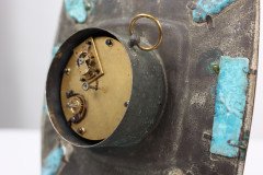 An Arts & Crafts Hand Formed Copper & Turquoise Blue Enamel Wall Clock - Thumbnail 23