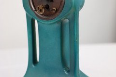A Little Turquoise Blue Dressing Table Clock Decorated with Cherubs by a Tree - Thumbnail 15