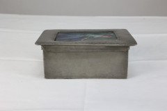 Liberty & Co., An Arts & Crafts Pewter Box with an Enamel Maiden to the Lid - Thumbnail 12