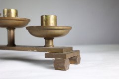 Pair of Gothic Revival Brass Candelabras with Graduated Candle Holders, c.1875 - Thumbnail 11