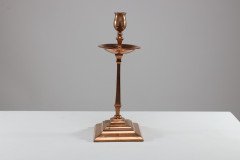W. A. S. Benson – Pair of Arts & Crafts Copper and Brass Candlesticks - Thumbnail 5
