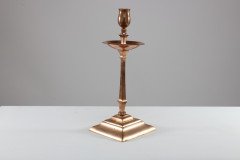 W. A. S. Benson – Pair of Arts & Crafts Copper and Brass Candlesticks - Thumbnail 6