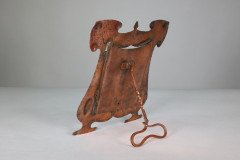 J & F Pool – Arts and Crafts Hammered Copper Picture Frame with Writhen Stand - Thumbnail 4