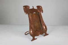 J & F Pool – Arts and Crafts Hammered Copper Picture Frame with Writhen Stand - Thumbnail 8