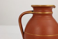 Prattware – Gothic Revival Terracotta Jug with Gilded Line Decoration - Thumbnail 11