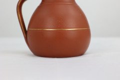 Prattware – Gothic Revival Terracotta Jug with Gilded Line Decoration - Thumbnail 12