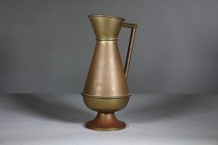 Large Gothic Revival Heavy brass jug with angular handle, c.1870 - Thumbnail 4
