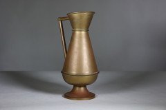 Large Gothic Revival Heavy brass jug with angular handle, c.1870 - Thumbnail 6