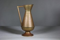 Large Gothic Revival Heavy brass jug with angular handle, c.1870 - Thumbnail 7