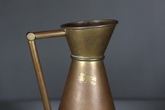 Large Gothic Revival Heavy brass jug with angular handle, c.1870 - Thumbnail 8