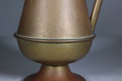 Large Gothic Revival Heavy brass jug with angular handle, c.1870 - Thumbnail 13