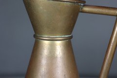 Large Gothic Revival Heavy brass jug with angular handle, c.1870 - Thumbnail 11
