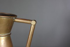 Large Gothic Revival Heavy brass jug with angular handle, c.1870 - Thumbnail 10